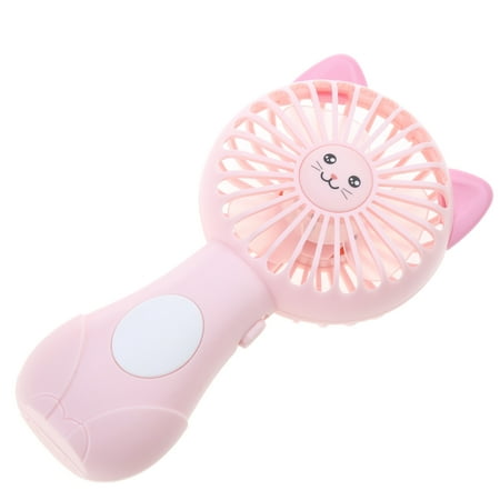 

LIANXUE Handheld Fan Mini Cooling Fans AA-Battery Operated Small Fan with Cute Ears for Home Office- Travel Outdoor and Camping