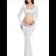 thumbnail image 2 of Vestido de Maternidad para Sesión de Fotos, Larga, Sexy, con Escote y Espalda Descubierta, Maxivestido de Maternidad, Trajes de Fotografía L, 2 of 7
