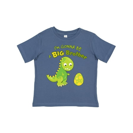 

Inktastic I m Gonna Be a Big Brother-dino Gift Toddler Boy Girl T-Shirt