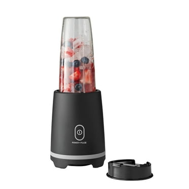 Mainstays Black Single-Serve Blender with 1 Travel Lid, 16 oz, New