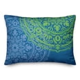 thumbnail image 2 of Creative Products Double Medallion Blue Green 14x20 Indoor / Outdoor Pillow, 2 of 3