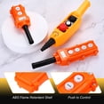 thumbnail image 3 of Uxcell 2 Pcs Interruptor de botón de presión para grúa a prueba de lluvia, estación de control de pendant hacia arriba y hacia abajo, COB-61, 2 vías naranja, 3 of 6