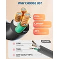 thumbnail image 2 of Cable de extensión DEWENWILS, enchufe plano giratorio de 360°, 3 pies 13 A, negro, 2 of 9