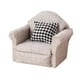 thumbnail image 3 of Sofá individual en miniatura, sillón decorativo de tela con almohada, para niños gris claro, 3 of 9