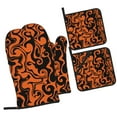 thumbnail image 1 of LAKIMCT Abstract Halloween Print Oven Mitts and Pot Holders Sets Non-Slip Potholders Heat Resistant Oven Gloves for Kitchen Baking Cooking BBQ, 4-Piece Set, 1 of 9