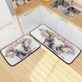 thumbnail image 7 of Coolnut Kitchen Rugs 2 Piece Waterproof Non Slip Kitchen Mat Elephant Kitchen Rug Set for Sink Office Kitchen Cafe, 19.7"x47.2"+19.7"x27.6" Home Decor Gifts, 7 of 7