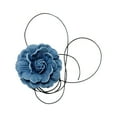 thumbnail image 2 of Milageto Flower Choker Necklace Big Floral Necklace for Prom Party Engagement Holiday Light Denim, 2 of 8