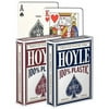 2 Decks Hoyle 100% Plastic Standard Poker Playing Cards Red & Blue New Decks