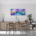 thumbnail image 3 of Purple Blue Marble Wall Art Watercolor Aesthetic Wall Decoration Modern Abstract Marbling Canvas Wall Art Stone Foil Print Poster Paintings Gold Metallic Artwork Pictures For Living Room, 3 of 5