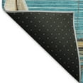 thumbnail image 3 of Addison Rugs Mayfield Washable Coastal Sailboat Teal Runner Rug, 2'3" x 7'6", 3 of 5
