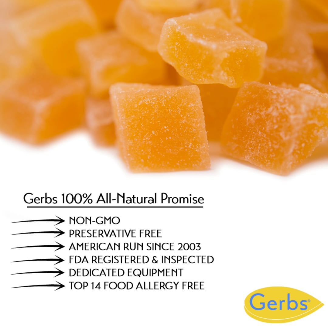 GERBS Dried Mango Cubes 2 lbs | Freshly Dehydrated Resealable Bulk Bag | Top Food Allergy Free | Sulfur Dioxide Free Diced Mangoes | Gluten & Peanut Free