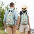 thumbnail image 4 of Fotbe White Bunny Bottom And Easter Eggs Mochila de Lona con Estampado, Mochila Duradera, Mochila Versátil de Alta Calidad, Mochila Compacta Vintage-Medium, 4 of 5