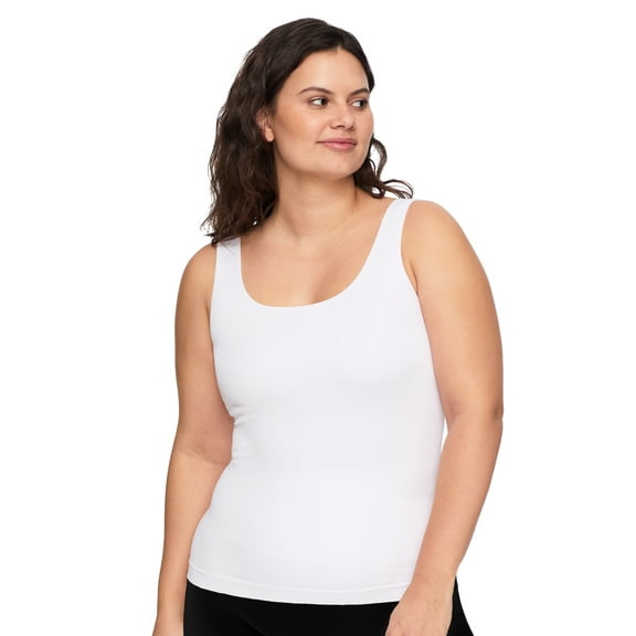 Warners Blissful Benefits Women's Seamless Smoothing Tank with Inner Shelf, 1-pack, Sized XS-3X