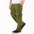 thumbnail image 7 of XIMIN Boys Cargo Pants Retro Bootcut Elastic Waistband Straight Leg Sport Pant Drawstring Open Bottom Casual Classic Running Hiking Fall Trousers with Pockets, 7 of 7