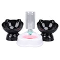 thumbnail image 2 of Double Cat Feeding Bowl and Water Dispenser Set Large Diameter Automatic Pet Bowls Cat Water Feeder Large Capacity for Cats Neck Guard Convenient Pet Feeder Kit, 2 of 7
