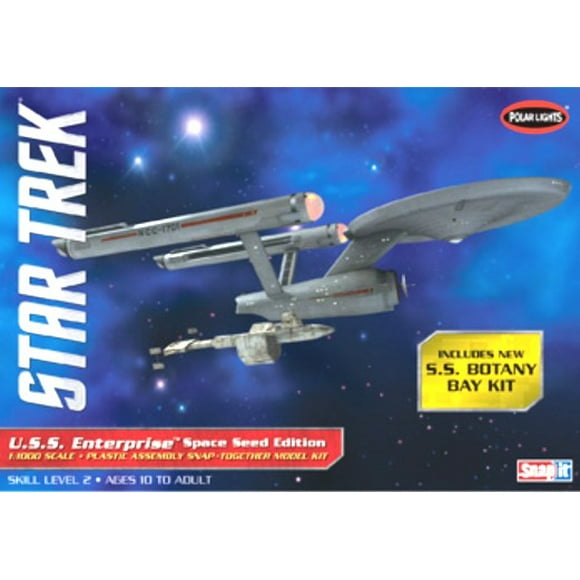 1/1000 Star Trek USS Enterprise Space Seed Edition & SS Botany Bay (Snap)