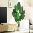 thumbnail image 3 of Artificial Bird of Paradise Plant 4 Feet Faux Plant with 10 Trunks, Artificial Banana Leaf Fake Plants with Pot for Home Decor Indoor Living Room Outdoor Office 48inches, 3 of 8