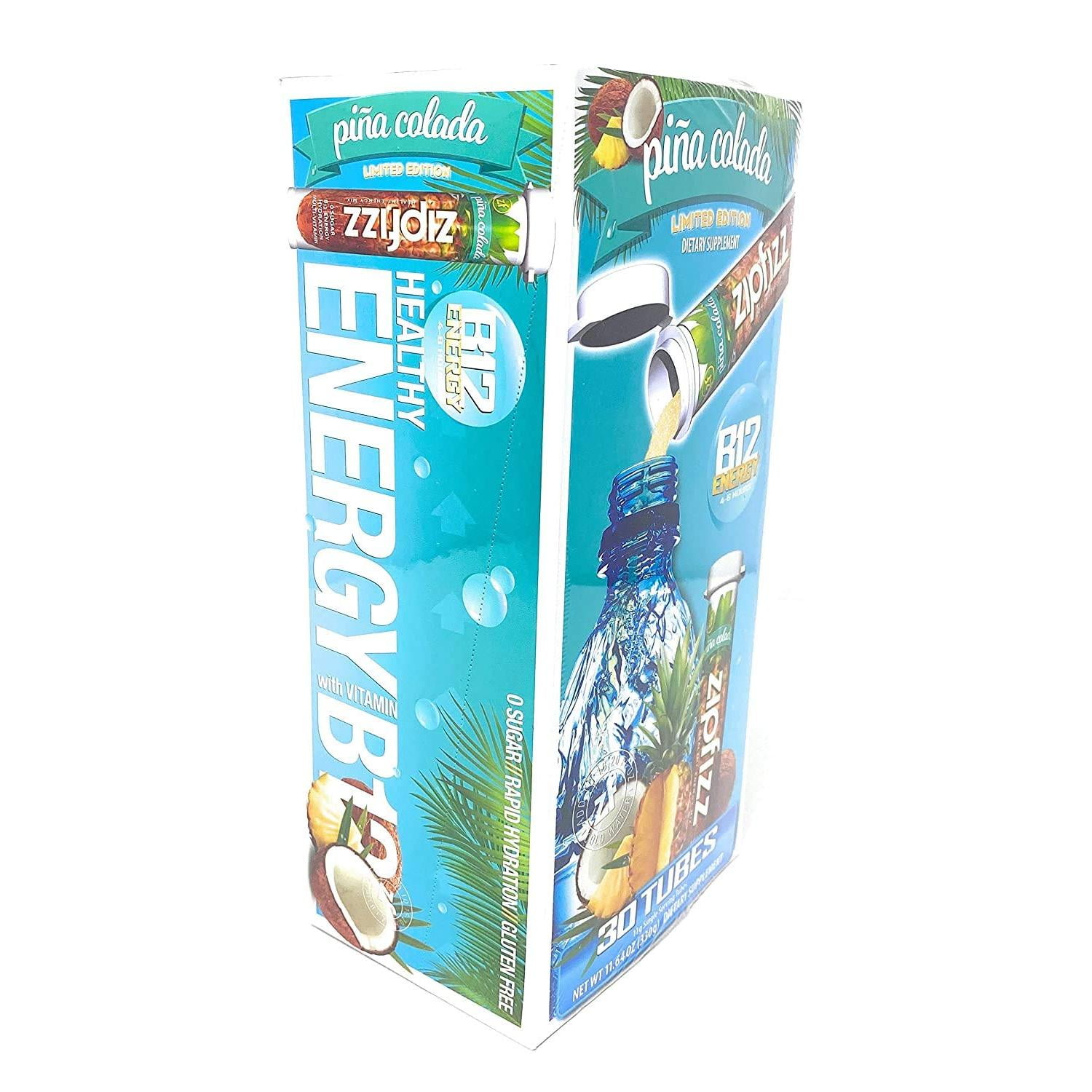 Zipfizz Pina Colada B12 Energy Drink Dietry Supplement Limited Edition