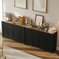 thumbnail image 6 of 55" Buffet Sideboard Cabinet with 4 Doors & 3 Drawers - Modern Storage Cabinet with Adjustable Shelves, Minimalist Coffee Bar & Kitchen Cupboard for Dining/Living Room, 6 of 7