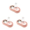 thumbnail image 3 of Transemion Wide Application Cat Food Bowl Safe And Reliable Convenient And Practical Easy To Plastic Automatic flesh pink 3Set, 3 of 6