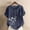 29#Navy, variant on Babysbule Women's Tops Fashion Woman Rounk Neck Short Sleeve Blouse T-Shirt Printing Loose Tops