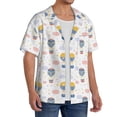 thumbnail image 4 of Fotbe Hot Air Balloon print Short Sleeve Button Down Shirts for Men Casual Summer Beach Wrinkle Free Shirt-3X-Large, 4 of 7