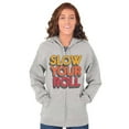 thumbnail image 3 of Slow Your Roll Saying Geek Nerd Gym Zip Up Hoodie Men's Women's Brisco Brands L, 3 of 6