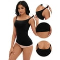 thumbnail image 3 of DARING DIVA Women's Adjustable Straps Tops No Trace Body Shaper Camisoles Black L, 3 of 6