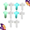 thumbnail image 3 of Masteelf Cross Shape Luminous Stone Pendant for DIY Necklace Making Assorted Color Smooth Surface 10 Pcs, 3 of 8
