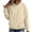 522#Beige, variant on Women's Fleece Lined Pullover Hoodie Long Sleeve Oversized Winter Hooded Sweatshirt XS