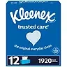 Kleenex Soin de Confiance Tissus Faciaux à 2 Plis, Boîtes Plates (160 Tissus/boîte, 12 Boîtes)