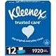 Kleenex Soin de Confiance Tissus Faciaux à 2 Plis, Boîtes Plates (160 Tissus/boîte, 12 Boîtes) – image 1 sur 9