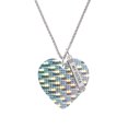 thumbnail image 2 of Delight Jewelry Acrylic Large Hologram Heart Silvertone Always My Sister Bar Charm Necklace, 23", 2 of 4