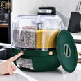 thumbnail image 2 of Grain Dispenser, 360° Rotating Storage Container, 6 Grid Food Dispenser with Storage Sealed Lid, Rice Dispenser for Grains, Beans, Rice, Peanut, Barley, 2 of 6