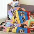 thumbnail image 6 of Rateoe funny dogs Print Fuzzy Fleece Throw Blanket Extra Large,Super Soft,Fluffy and Warm Blankets for Couch,Bed,All Season Use-40"x30", 6 of 7