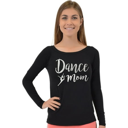 Dance Mom T-shirt - Women’s Long Sleeve Dance Mom Top - XX-Large (18) / Black