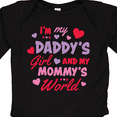thumbnail image 4 of Inktastic Valentine's Day I'm My Daddy's Girl and My Mommy's World Girls Long Sleeve Baby Bodysuit, 4 of 5