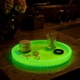 thumbnail image 4 of Lunxisen 1 Pcs Glows In The Dark Bathroom Tray Silicone Vanity Organizer Waterproof Countertop Tray for Toiletries Cosmetics Jewelry Dish Decor(23*23*2cm), 4 of 8