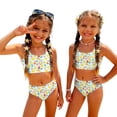 thumbnail image 3 of CCRFTGI Swimsuits for Child Girls Size 10-12 Two Piece Sets Swimming Bikini Set Beach Vacation Girls Bathing Suit Summer Cute Hawaiian Tropic Girls Fashion Swimsuits Red 9-10 Years, 3 of 9