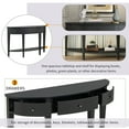 Console Table, U-Shape Modern Curved Sofa Table with 3 Drawers and 1 ...