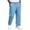 Light Blue, variant on Men's Baggy Sweatpants Wide Leg Athletic Sweat Pants Elastic Drawstring Waist Open Bottom Joggers with Pockets, M
