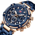 thumbnail image 4 of Reloj casual para hombre, reloj de cuarzo resistente al agua, reloj luminoso con tira de acero para hombre, 4 of 5