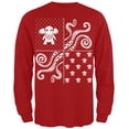 thumbnail image 1 of Cthulhu Chandail de Noël Laid Dimensions Lovecraft Rouge à Manches Longues, 1 of 1