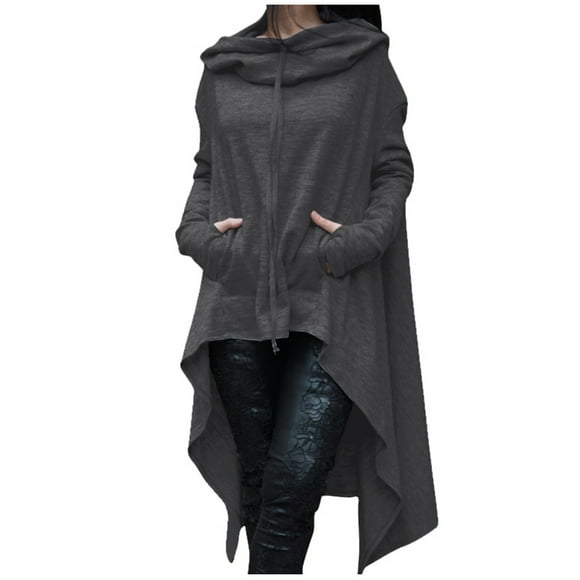 Cameland Women's Y2K Hoodie Casual Long Sleeve Ladies Sweatshirts With Hood Zipper Solid Tops Goth Clothes