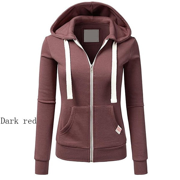 VITryst-Women Pockets Hood Casual Solid Color Workout Pullover Outwear 