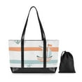 thumbnail image 7 of FORMRS Canvas Laptop Tote Bag for Women with 15.6" Computer Compartments Shoulder Handbag, Orange Nautical Pattern, 7 of 7