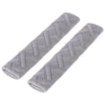 thumbnail image 4 of 4 Pcs Plush Red Car Shoulder Seatbelt Pad Covers, 4 of 7