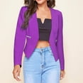 thumbnail image 3 of CILENON Long Cardigans for Women Trendy Women's Casual Jackets Suit Long Sleeve Zipper Cardigan Business office Short Coat (Purple,M), 3 of 8
