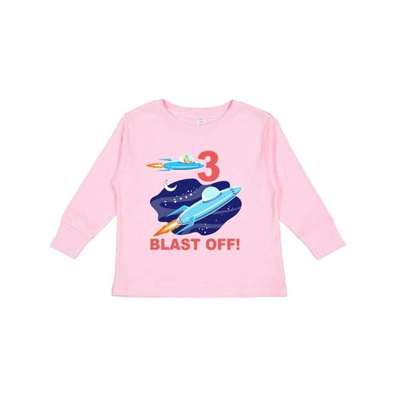 Inktastic Outer Space 3rd Birthday Boys or Girls Long Sleeve Toddler T-Shirt