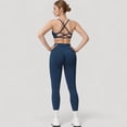 thumbnail image 6 of Women's Seamless High Waist Compression Leggings with Sculpting Back Detail and Stretch Knit Fabric - X Large, Navy, 6 of 7